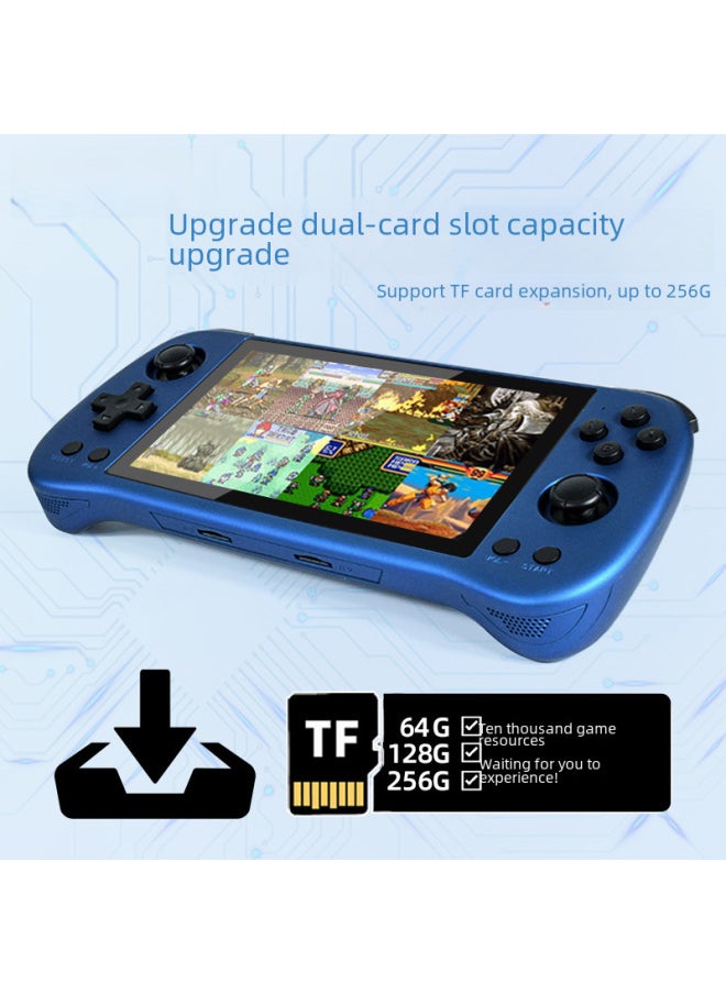 Generic - Powkiddy X55 Portable 5.5-inch Open Source Handheld Console Street Fighter Ps1 Emulator High Definition Gaming Machine-Product Color:x55 No Card, No System, No Machine-Model:Black - Image 1