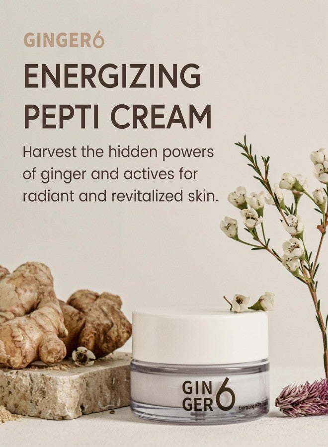 GINGER6 PEPTI Cream for Face - Hydrating and Firming Formula with 52% Ginger Water, Niacinamide, and Adenosine, Overnight Korean Skincare, 1.69 fl oz. - Image 2