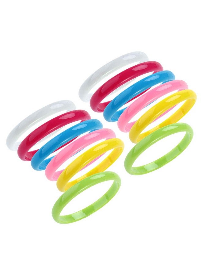 STOBOK Plastic Bangle Cute Candy Color Bracelets Party Favors Plastic Jewelry for Child Women Girl for Christmas 12pcs/Set - Image 1
