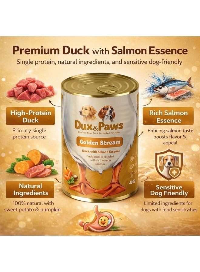 Dux&Paws Golden Stream Premium Duck Paté for Dogs - 400g Net Weight | Hypoallergenic Single Protein Formula & Balanced Wet Food .pets food ,dogs food - Image 2