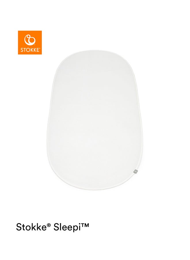 STOKKE - Sleepi Protection Sheet, White Protects Mattress Against Accidents And Spills Compatible With The Oval Sleepi Mattress Exterior Made of Breathable 3D Mesh Machine Washable - Image 1