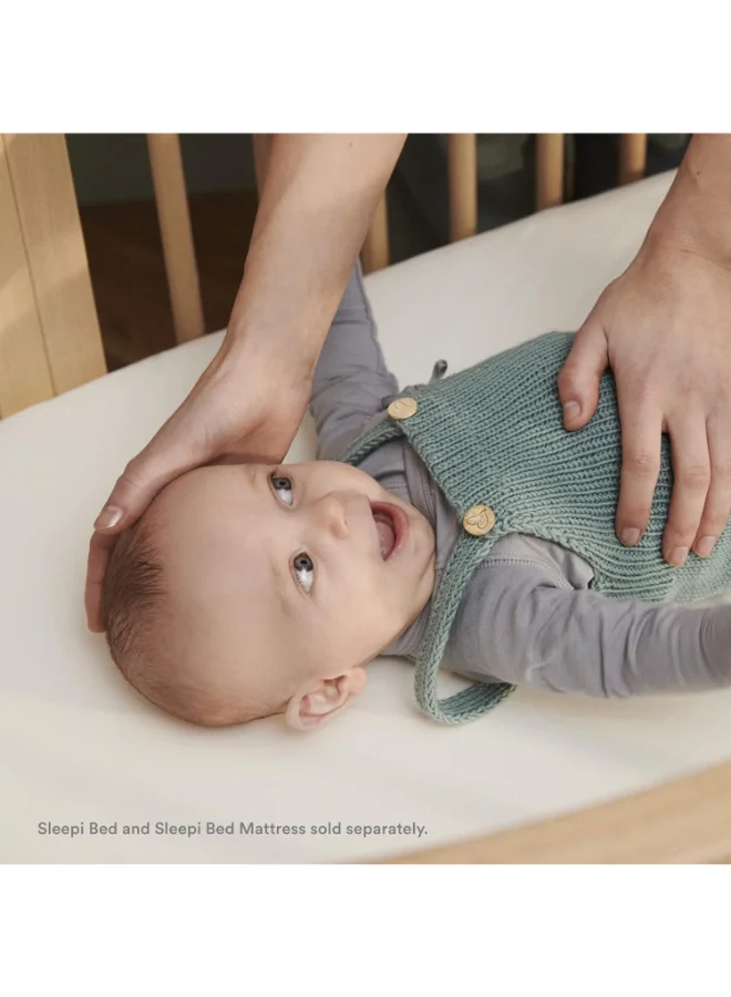 STOKKE Sleepi Protection Sheet, White Protects Mattress Against Accidents And Spills Compatible With The Oval Sleepi Mattress Exterior Made of Breathable 3D Mesh Machine Washable