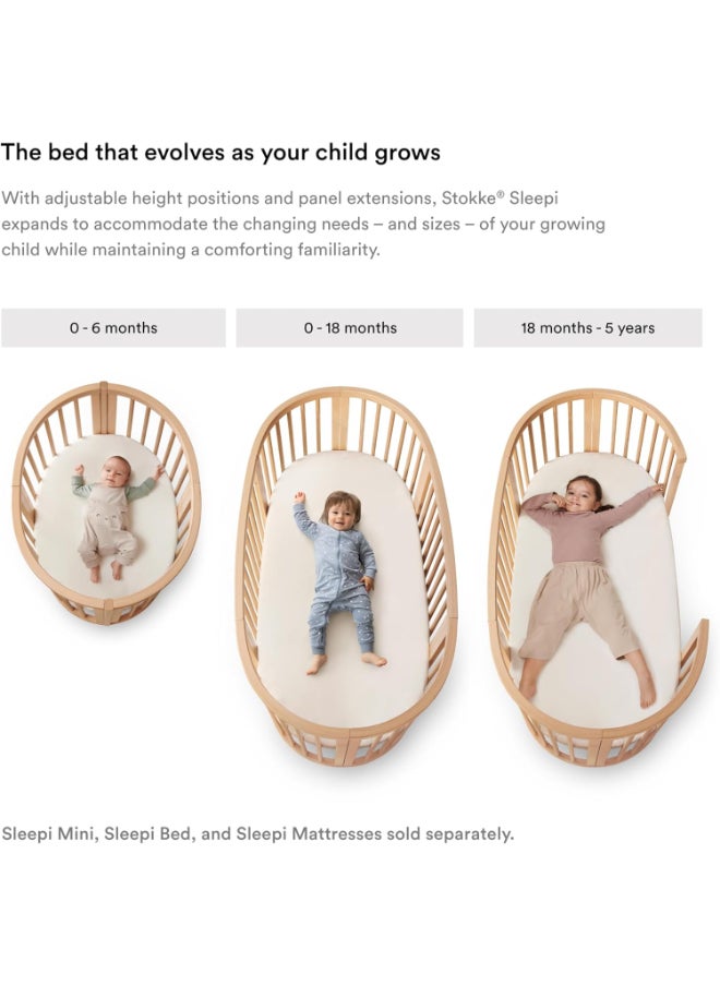 STOKKE - Sleepi Protection Sheet, White Protects Mattress Against Accidents And Spills Compatible With The Oval Sleepi Mattress Exterior Made of Breathable 3D Mesh Machine Washable - Image 1