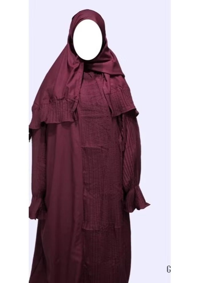 مون 2/شرشف صلاة مرد قطن ناعم ومريح للغاية  يتضمن طرحة ويغطي الجسم بالكامل بمقاس موحد وواسع مناسب لجميع الأجسام - Image 3