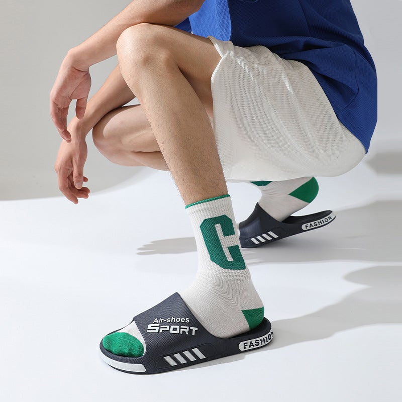 Men's Slippers Wholesale Summer Non-slip Home Feeling Non-slip Couple Bathroom Bath Outer Wear Men's Slippers - Image 4