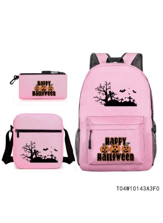 Generic Anime-style exquisite backpack three-piece set, creative design, meet diverse storage needs - 514  - Image 1