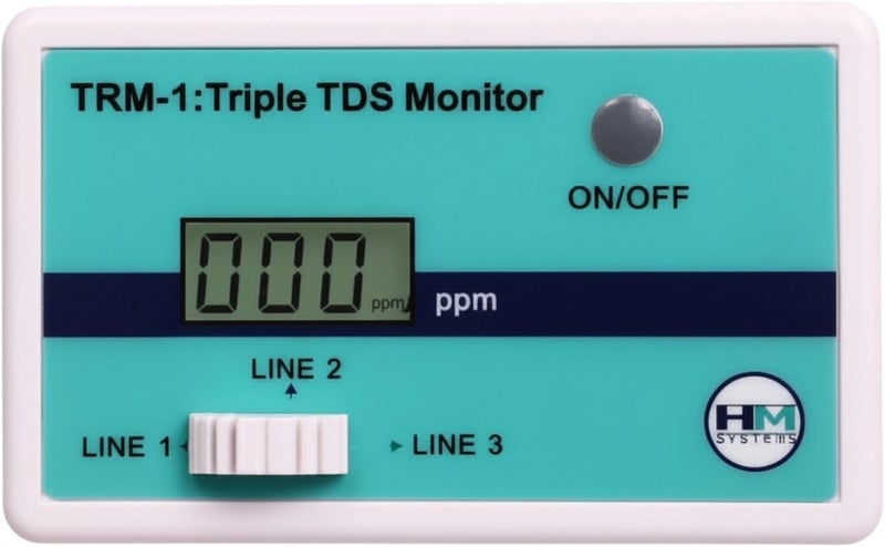 HM Digital Triple Inline RO/DI TDS Monitor with 1/4 inch T-Fittings - Image 1