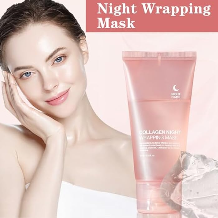 PAQIMAN Collagen Night Wrapping Mask,Hydrates and Tightens Skin Reduces Sagging Bio Collagen Sleeping Mask. (1 Pcs) - Image 3
