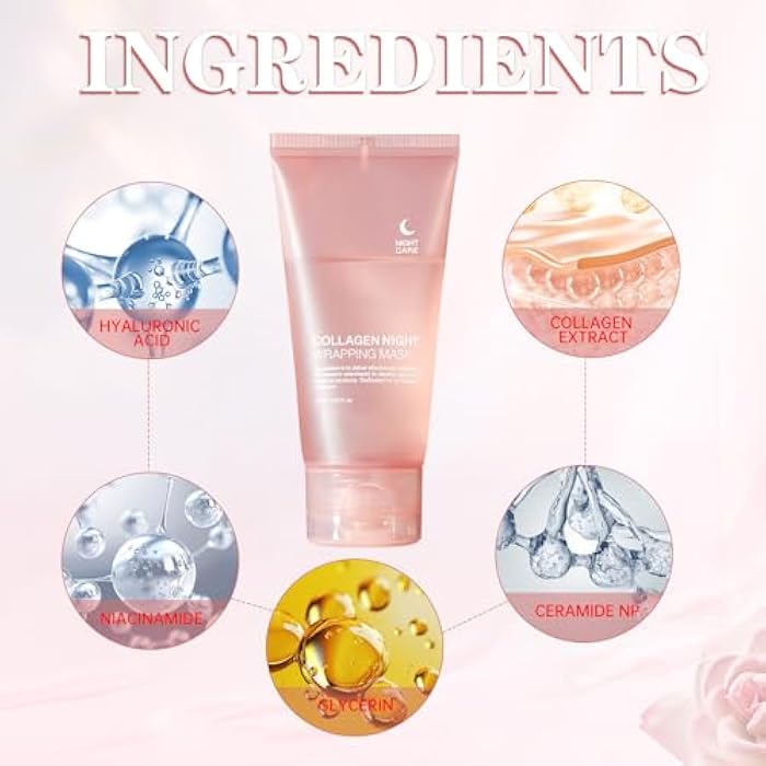 PAQIMAN Collagen Night Wrapping Mask,Hydrates and Tightens Skin Reduces Sagging Bio Collagen Sleeping Mask. (1 Pcs) - Image 4