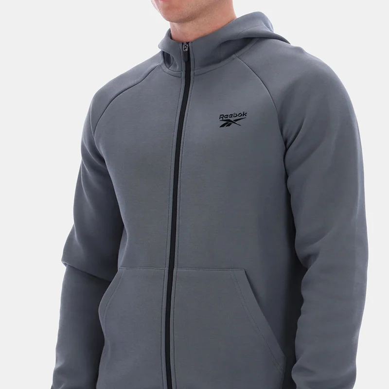 Reebok Grey 5 Reebok Core Zip Through Men's Hoody for Men | Best Price UAE
