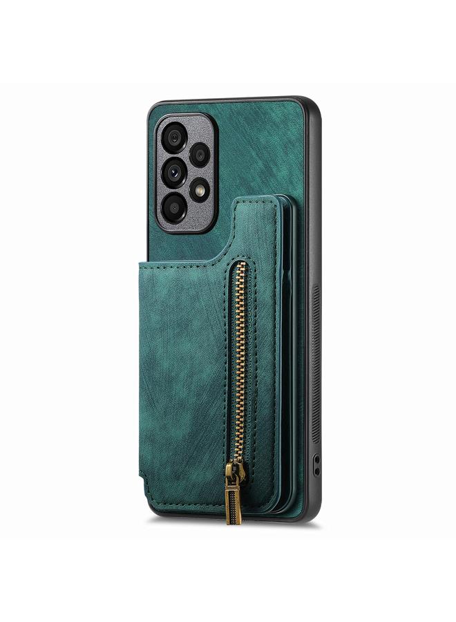 S-TOP Case For Samsung Galaxy A32 4G Retro Leather Zipper Wallet Back Phone Case - Image 2
