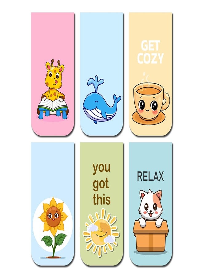 MyTees Magnetic Bookmarks - 6 Pieces Assorted Cute Book Markers Clip Set for Women,Book Lovers,Reading - Image 1