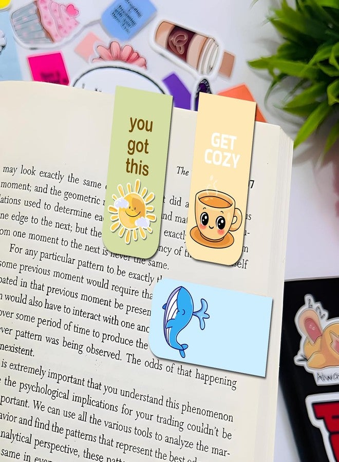 MyTees Magnetic Bookmarks - 6 Pieces Assorted Cute Book Markers Clip Set for Women,Book Lovers,Reading - Image 2
