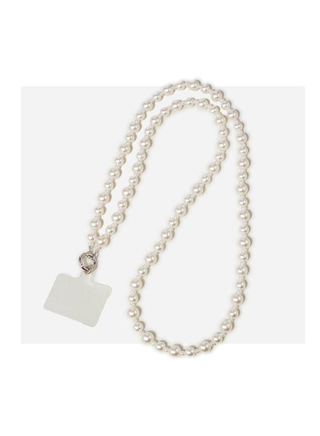 NIBEMINENT Super Cute Beaded Phone Charm – Trendy Phone Chain Wrist Strap, Shining Beads Chain Lanyard for Cell Phone