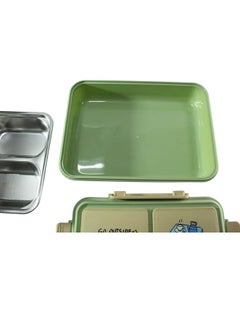 Spaceshoop 4 Compartment Stainless Steel Lunch Box Stainless Steel Lunch Box 4 Compartment Durable Perfect Size  - Image 5