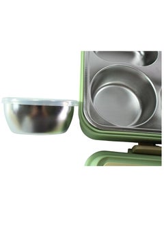 Spaceshoop 4 Compartment Stainless Steel Lunch Box Stainless Steel Lunch Box 4 Compartment Durable Perfect Size  - Image 2