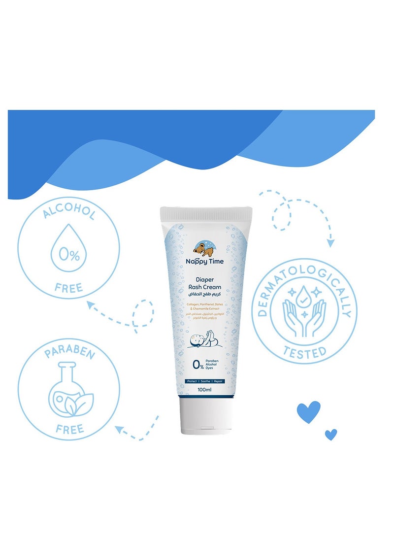 Nappy Time Diaper Rash Cream with Dates & Chamomile extract - 100ml