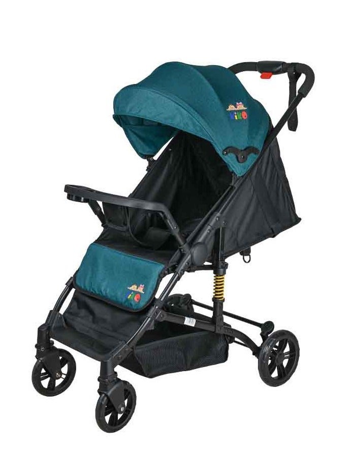 Kiko Comfortable Stroller 4 Wheels, 0 Months +, Green