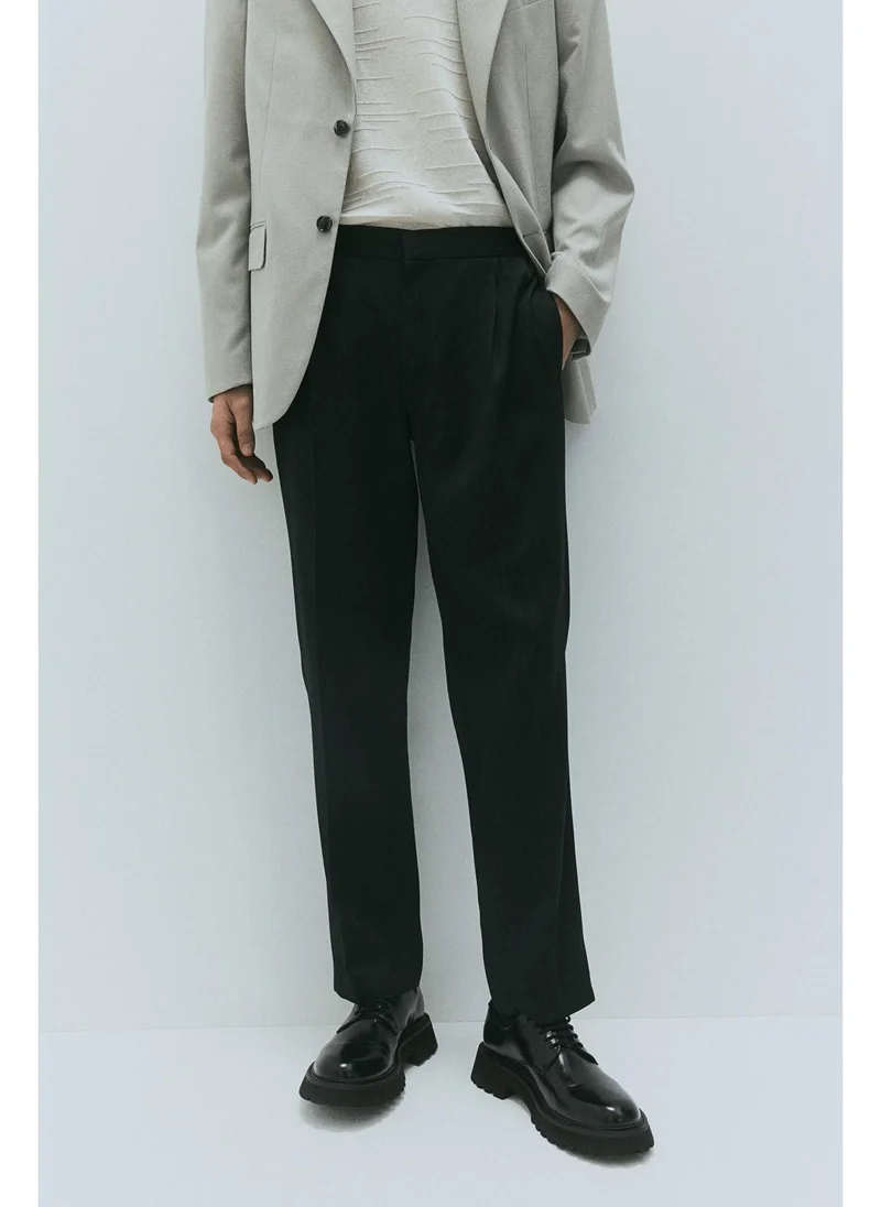 اتش اند ام Regular Fit Crease-leg trousers
