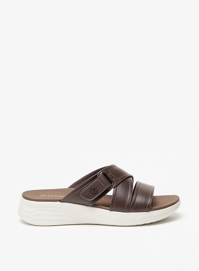 Le Confort Women's Logo Detail Slip-On Cross Strap Sandals  - Image 3