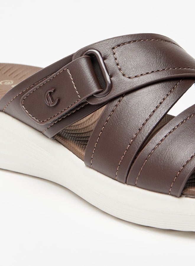 Le Confort Women's Logo Detail Slip-On Cross Strap Sandals  - Image 5