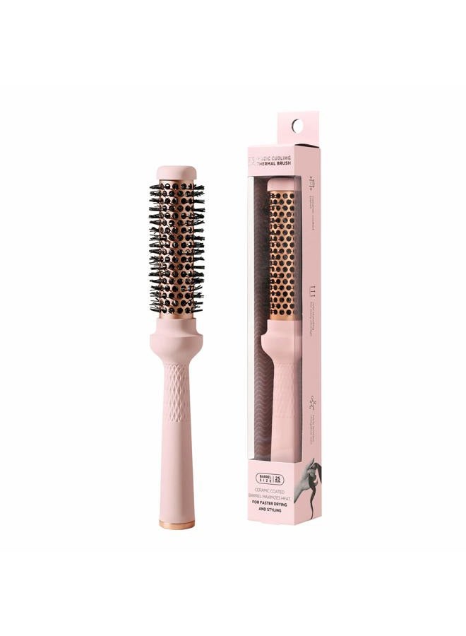 F3 Systems Magic Curling Thermal Brush (1 Inch) - Cut Drying Time, Self-Standing Round Brush, Great Blowout, Ceramic Coated Barrel, Quick Styling, Ionic Thermal Barrel, Volumizer, Styler - Image 1