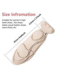 BreeJooy 4 pairs heel insoles, sponge shoes pads with high heel inserts for loose shoes big shoes, heel grips insert for womens shoe  - Image 3