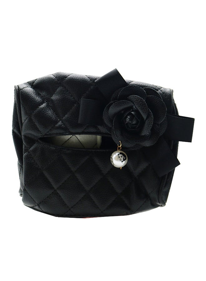 NIBEMINENT Crystal Flower Back Seated Tissue Box Holder - Image 1