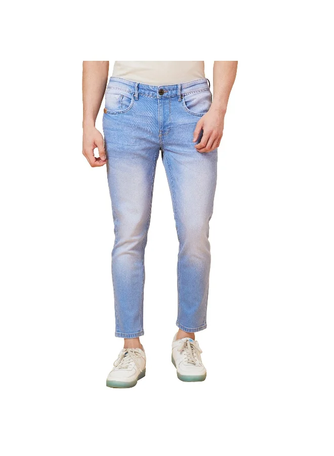 بيينغ هيومان Mens Light Tone Cropped Fit Denims