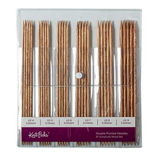 KnitPicks Knit Picks Double Pointed Wood Knitting Needle Set (Sunstruck 8") - Image 1