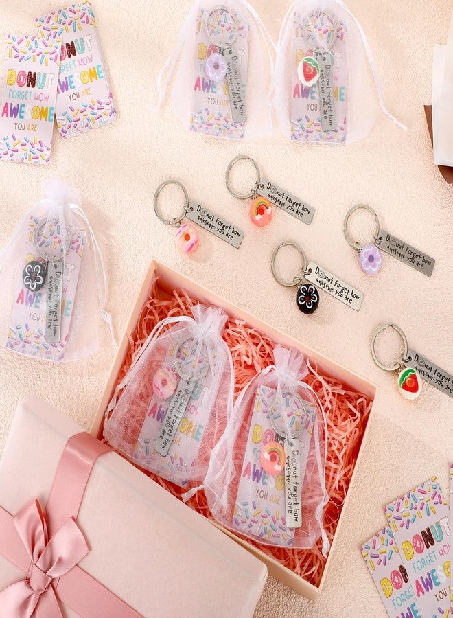 CraftyDream 20 Sets Glow in The Dark Donuts Keychains Bulk Christmas Emotional Appreciation Positive Support Gift for Employee Coworker Teacher Volunteer Team - Image 4