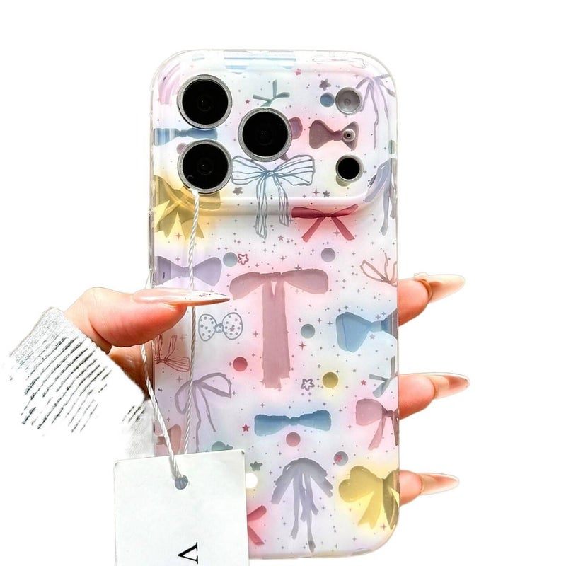 MS غطاء واقي بسيليكون لـ iPhone 16 / 16 Plus / 16 Pro / 16 Pro Max مع حماية من السقوط وتصميم القوس المجوف مع مقاوم للصدمات مع قوس ثلاثي الأبعاد باللون أبيض من السيليكون باللون الأبيض - Image 4