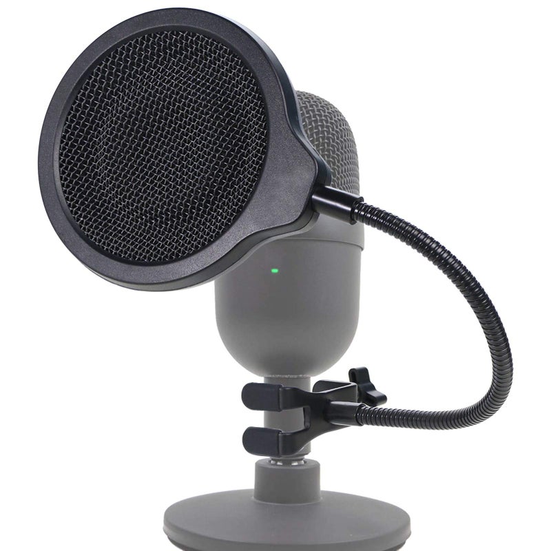 SUNMON Seiren Mini Microphone Pop Filter Mask Shield For Razer Seiren Mini Microhone, 4 Inch 3 Layers Windscreen with Flexible 360°Gooseneck Clip by SUNMON - Image 1
