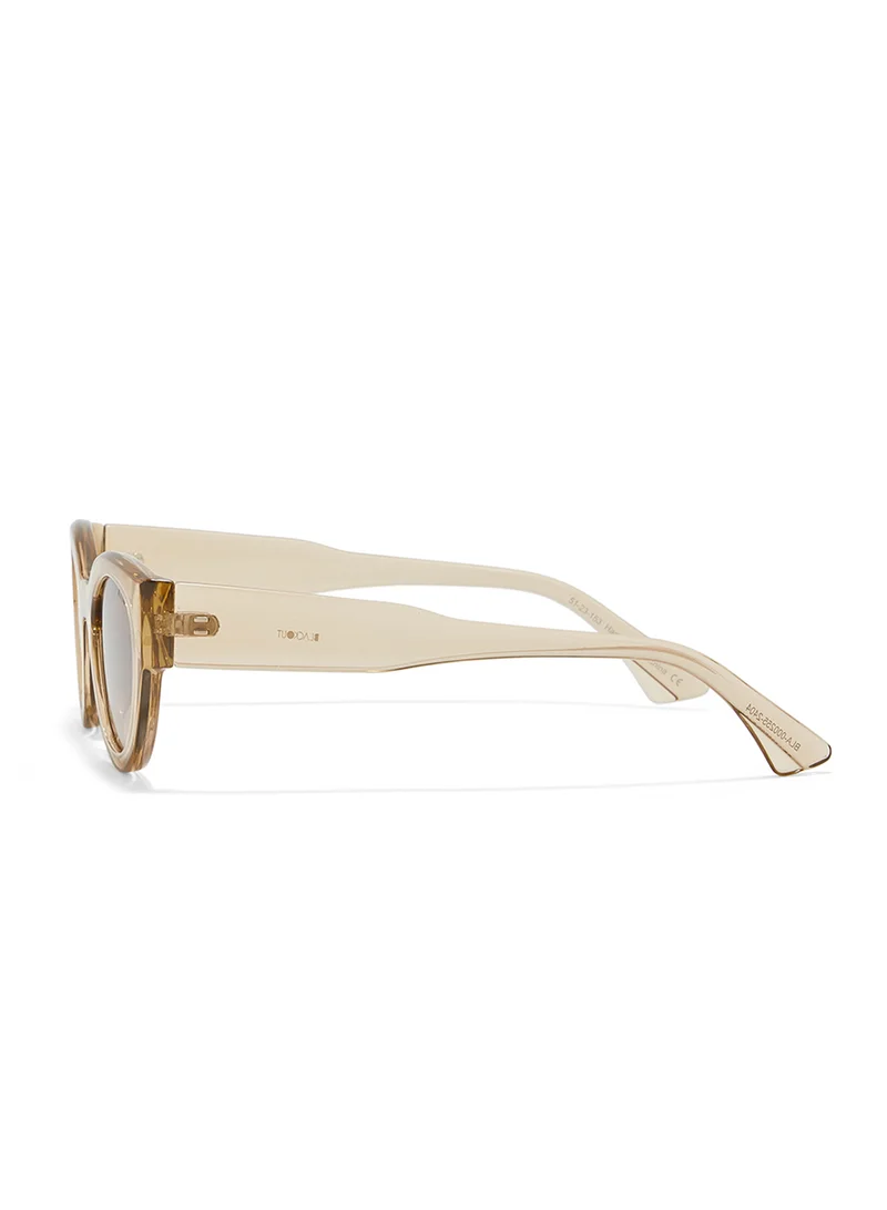Blackout Raw,Women Sunglasses, Cat Eye Sunglasses, UV Protection: UV400 (Beige,Brown)