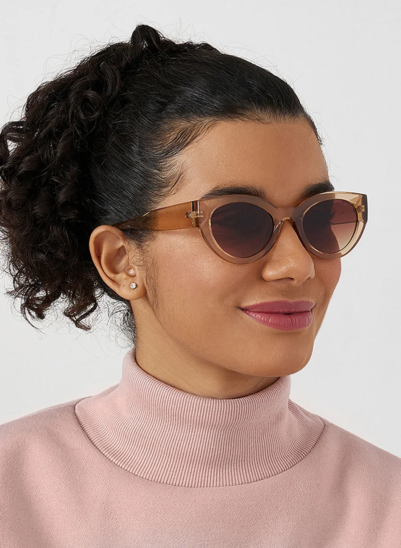 Blackout Raw,Women Sunglasses, Cat Eye Sunglasses, UV Protection: UV400 (Beige,Brown)