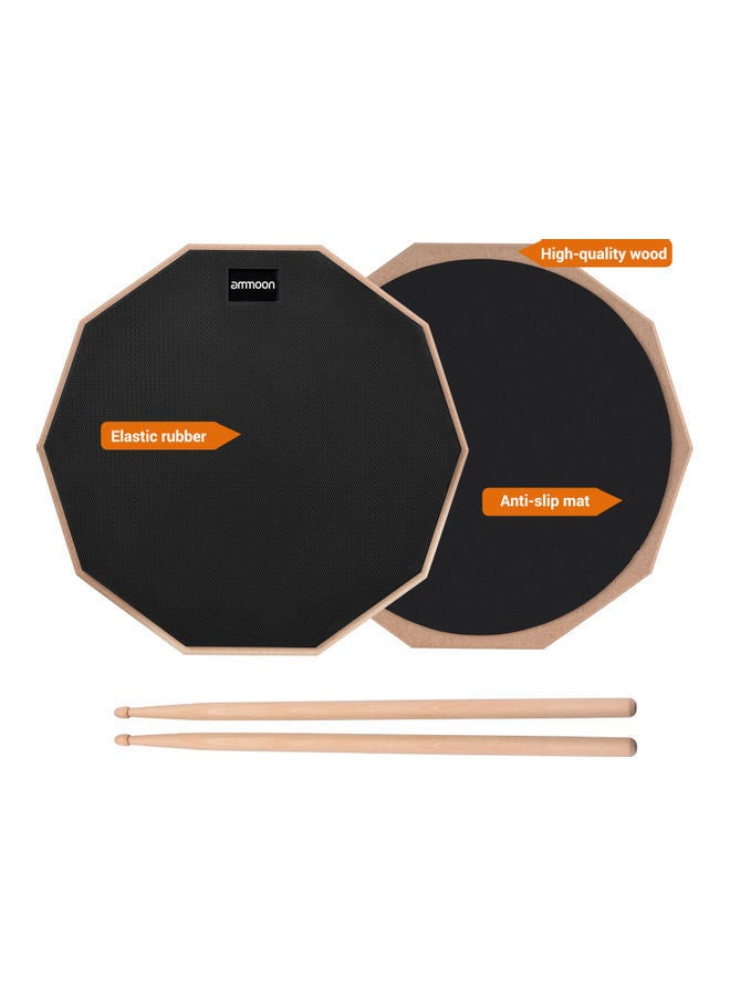 NIBEMINENT Drum Practice Pad With Sticks And Carry Bag - Image 2