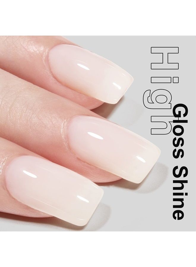 AILLSA Milky White Gel Nail Polish - Nude Gel Polish Translucent Soak Off UV Jelly Gel Nail Polish Neutral Gel Nail Polish for Nail Art French Manicure at Home 0.51 Fl Oz GB07 - Image 2