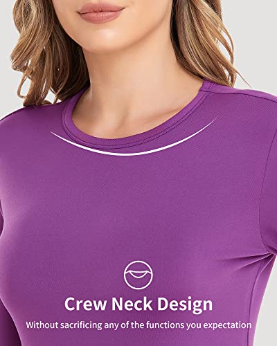 WEERTI Thermal Underwear for Women Long Johns with Fleece Lined Base Layer Women Cold Weather Top Bottom Purple - Image 2