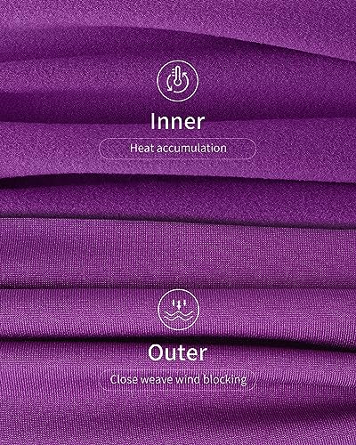 WEERTI Thermal Underwear for Women Long Johns with Fleece Lined Base Layer Women Cold Weather Top Bottom Purple - Image 3