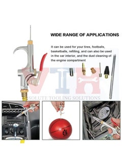 VTH WITH TAGLINE ABSOLUTE TOOLING SOLUTIONS VTH 7pc Air Blow Gun Ki 7pc Air Blow Gun Kit t Compact Versatile Cleaning Tool for Blowing Out Tubes Pipes and HardtoReach Areas  - Image 5
