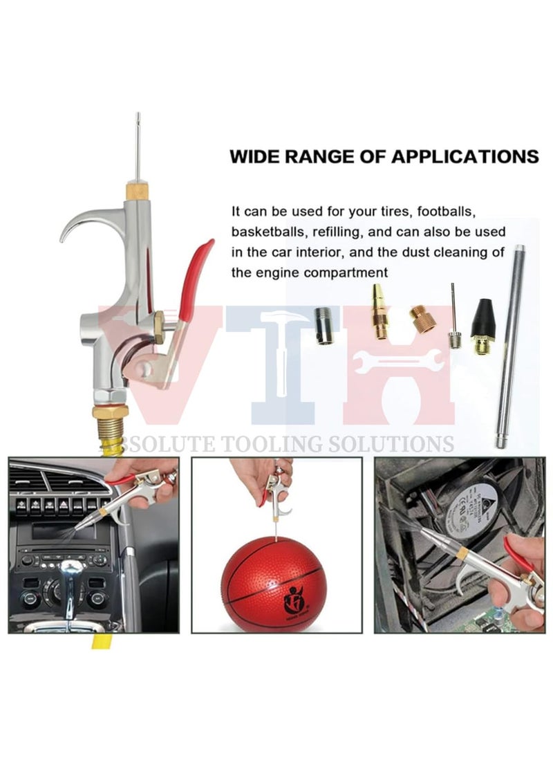 VTH WITH TAGLINE ABSOLUTE TOOLING SOLUTIONS VTH 7pc Air Blow Gun Ki 7pc Air Blow Gun Kit t Compact Versatile Cleaning Tool for Blowing Out Tubes Pipes and HardtoReach Areas  - Image 5