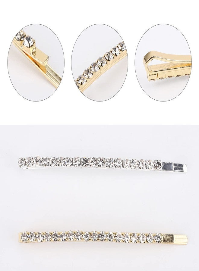 BTYMS 20 Pieces Rhinestone Bobby Pins Crystal Hair Clips Gold and Silver Diamond Hair Pin Sparkling Hair Barettes Sytling Decorative Accessories for Women and Girls - Image 3