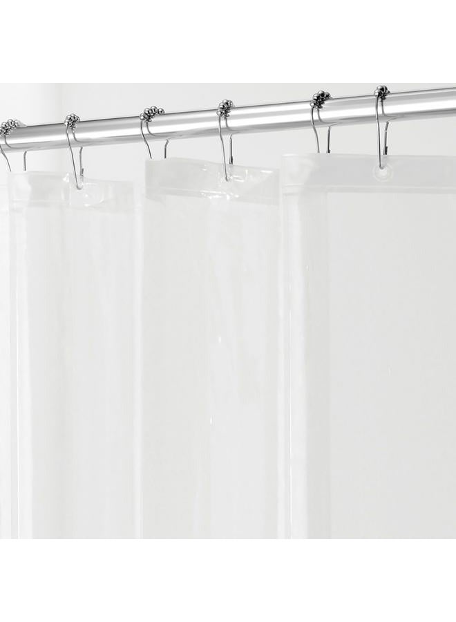 iDesign Waterproof PEVA Plastic Shower Curtain Liner for Use Alone or With Fabric Curtain, 72” x 72”, Clear - Image 1