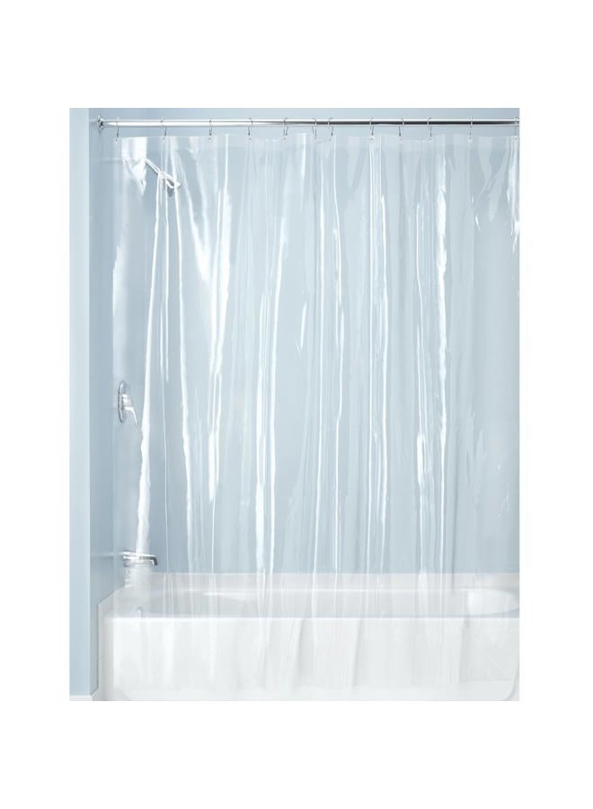 iDesign Waterproof PEVA Plastic Shower Curtain Liner for Use Alone or With Fabric Curtain, 72” x 72”, Clear - Image 4