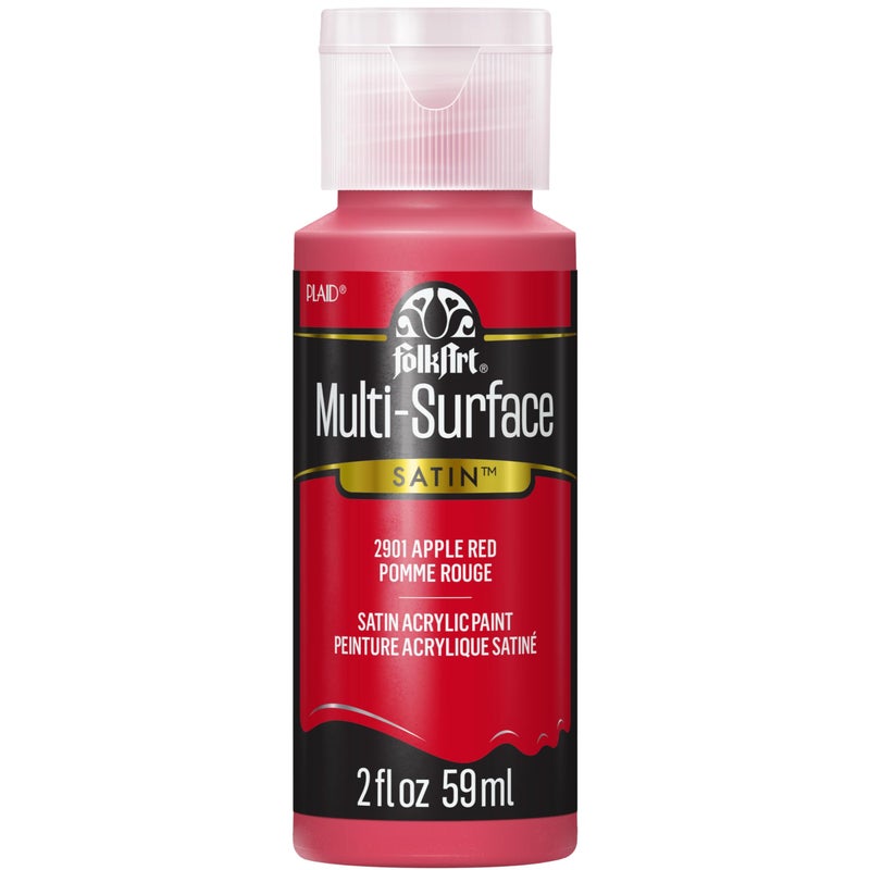 FolkArt Multi-Surface Paint in Assorted Colors (2 oz), 2904, Vivid Orange - Image 1