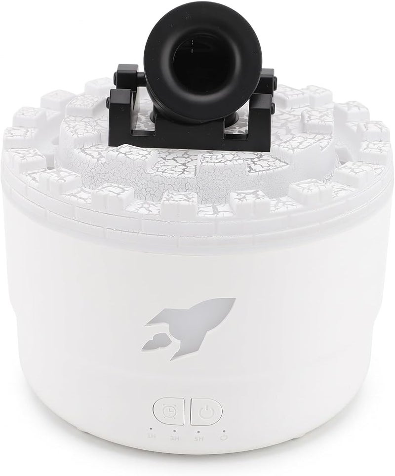 Bewinner Cannon Humidifiers with Timer for Bedroom, Cannon Aromatherapy Humidifier Diffuser, Essential Oil Aromatherapy Machine with Colorful LED Lights, Small Home Desktop (White) - Image 1
