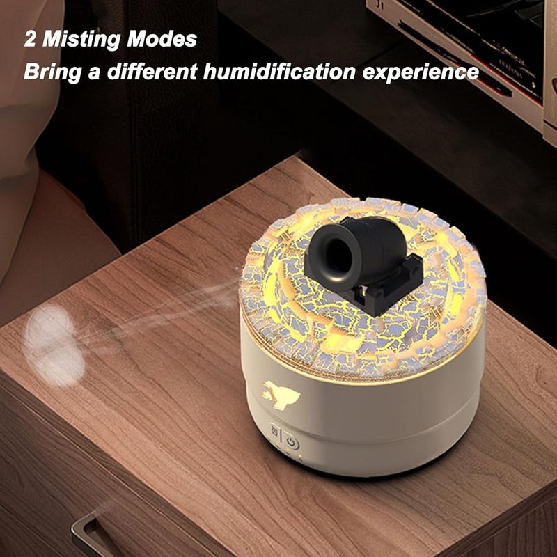 Bewinner Cannon Humidifiers with Timer for Bedroom, Cannon Aromatherapy Humidifier Diffuser, Essential Oil Aromatherapy Machine with Colorful LED Lights, Small Home Desktop (White) - Image 4