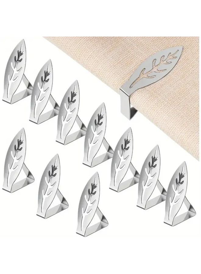 10 Pcs Stainless Steel Tablecloth Clips Non Slip Adjustable Outdoor Garden Home - Image 2