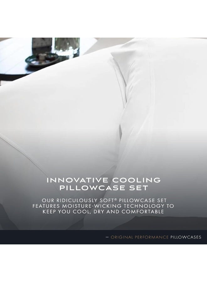 SHEEX Original Performance Cooling Pillowcases, Ultra-Soft King Pillowcase Set, 2 Cooling Pillow Covers, Graphite - Image 3