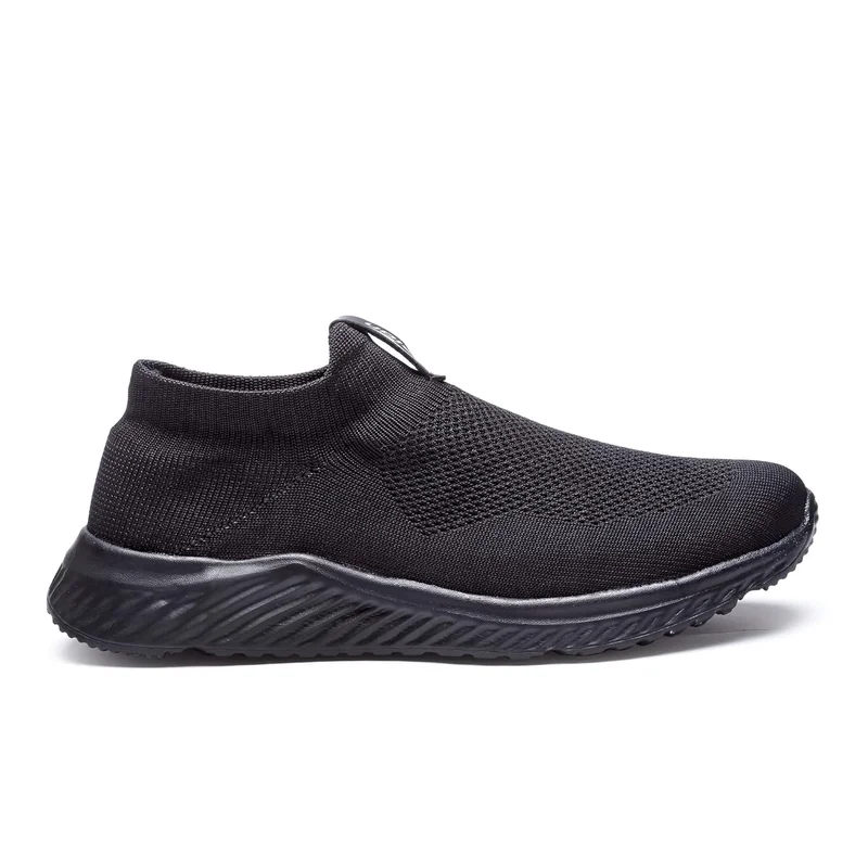 Asian Black Slip-On Sports Shoes for Men and Boys